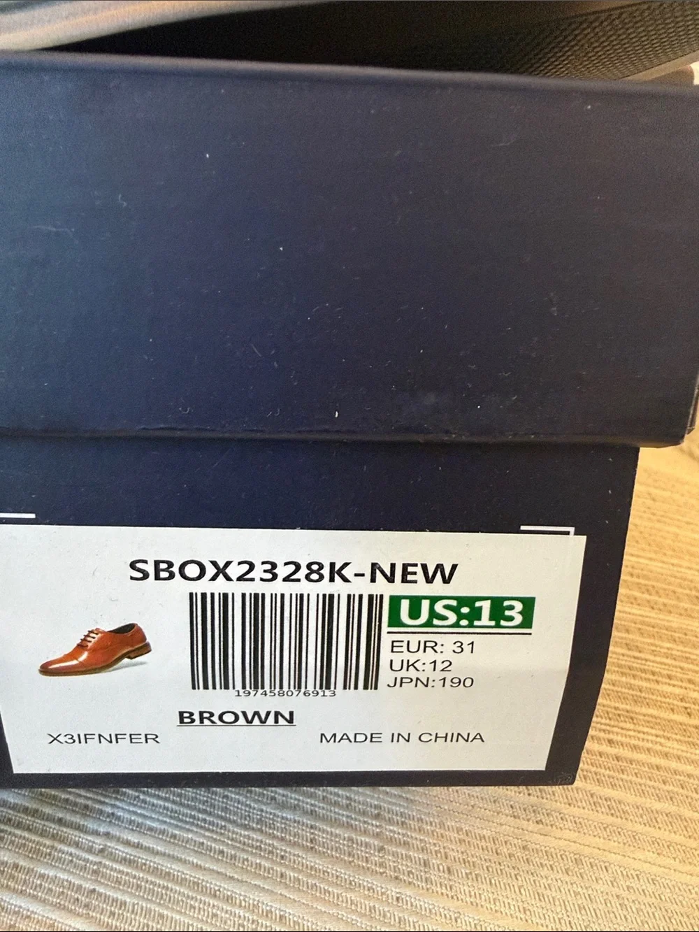 Boys Tan Leather Dress Shoes